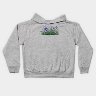 Anemone Flowers Kids Hoodie